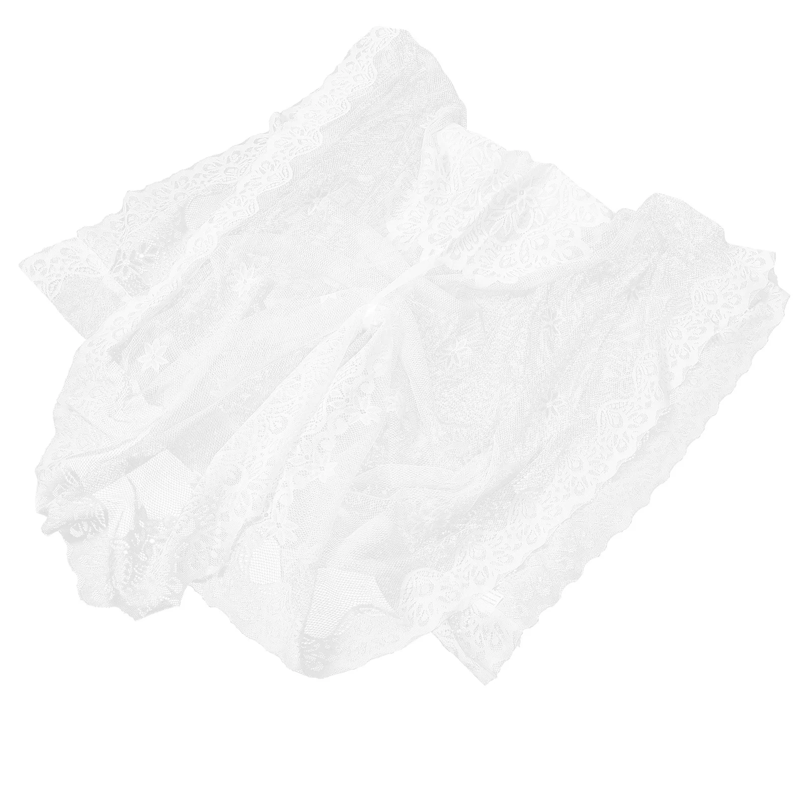 ستارة باب رومانسية شفافة من الدانتيل على الطراز الفرنسي ستارة نافذة غطاء شرفة مزخرف ستائر نافذة وشاح الباب #6