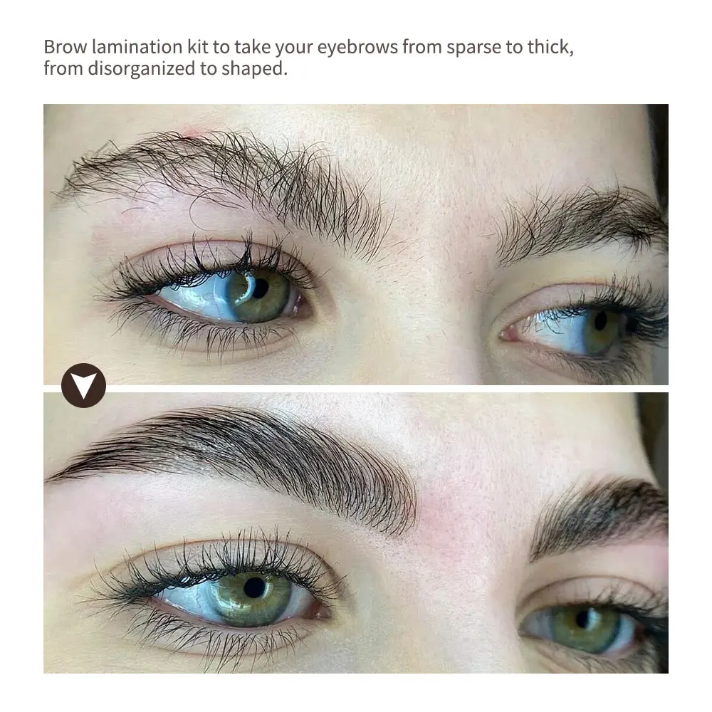 Semi-permanent Brow Lift Perming Brow Lamination Kit Professional With Cling Film Nutrition Keratin Perming Lotion For Home Use