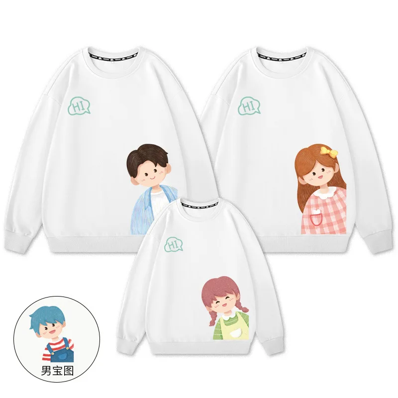 

Весенняя праздничная одежда для родителей и детей, осенне-зимняя толстовка, семейная Новогодняя одежда