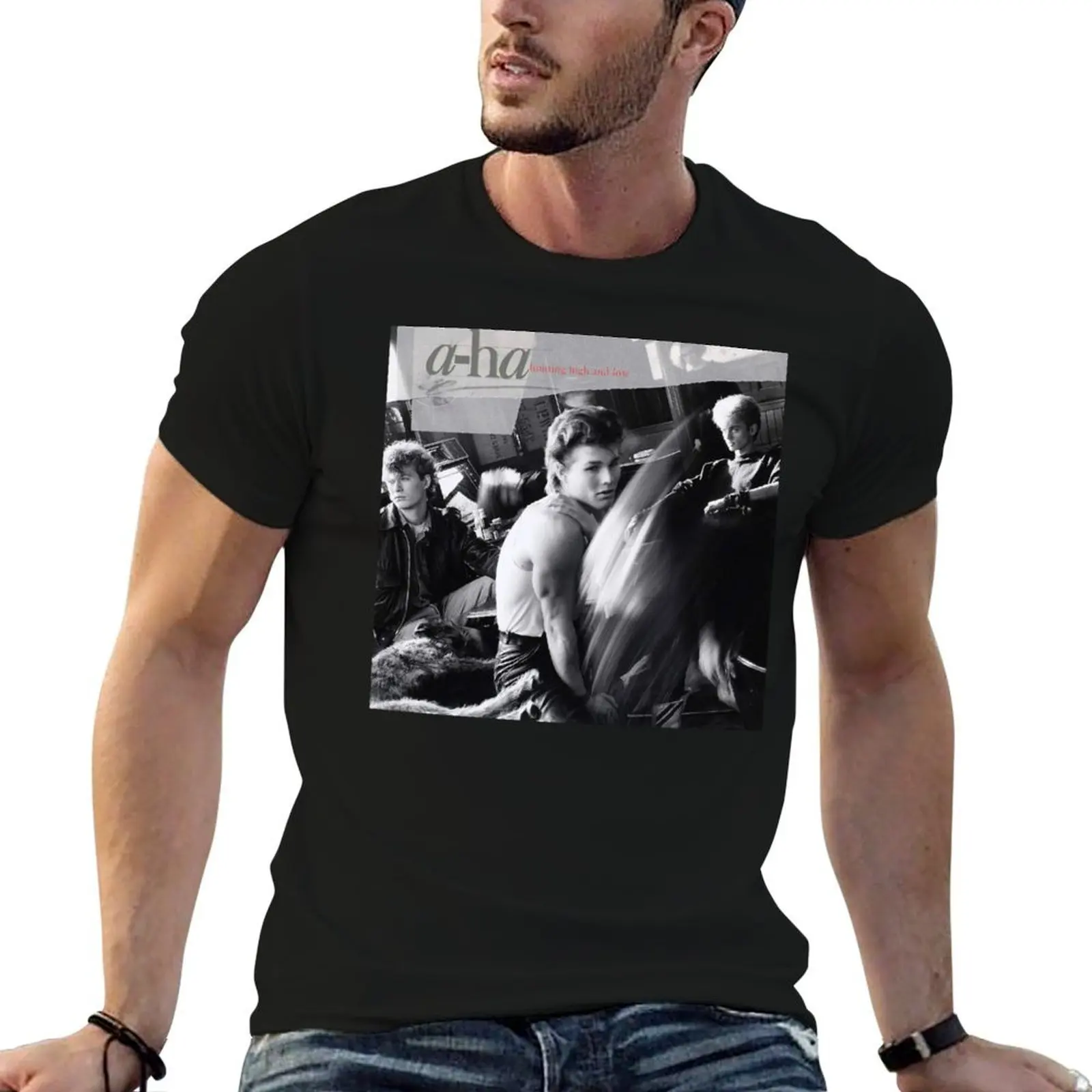 A-ha - Hunting High and Low album 1985 T-Shirt funny meme t-shirts cheap stuff shirts graphic tee men