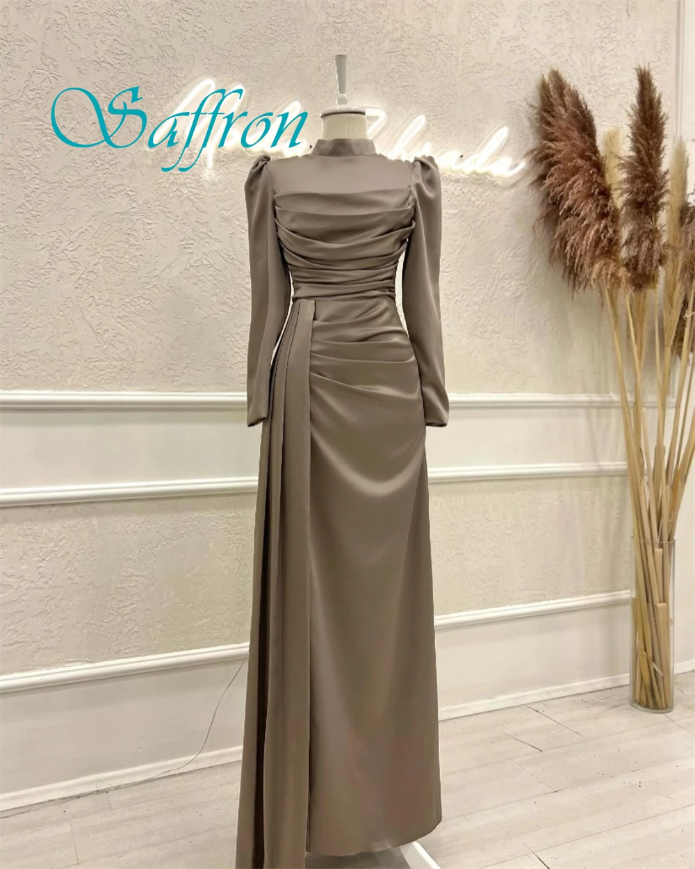 Customized Simple Crew Neck Cap Sleeve Evening Dress High Quality Jersey Long Sleeves Prom Dresses Delicate Homecoming Gowns