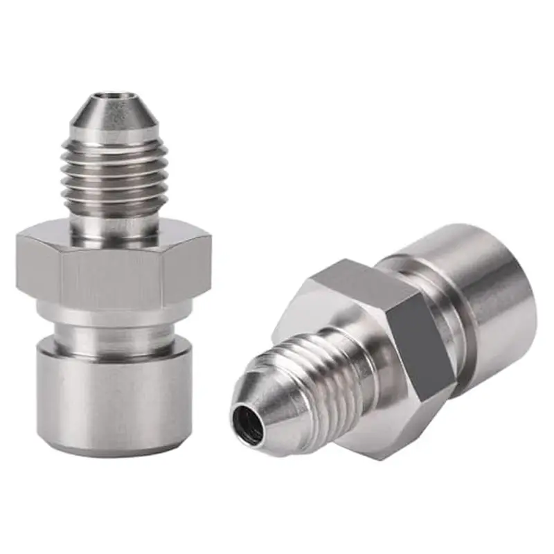 

Brake Line Adapter Fitting 4AN Male To 3/8-24 3/16" Inverted Flare Female Stainless Steel 2PCS