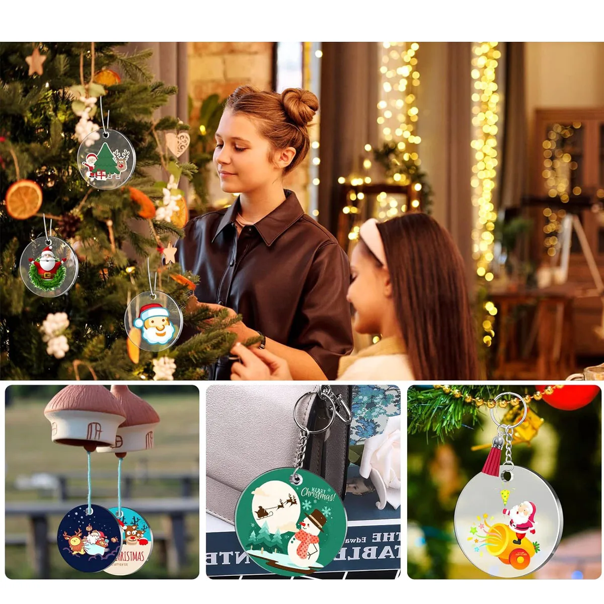 10 pçs discos redondos acrílicos claros círculos em branco para artesanato diy pintura projetos de arte suportes de bolo porta-copos