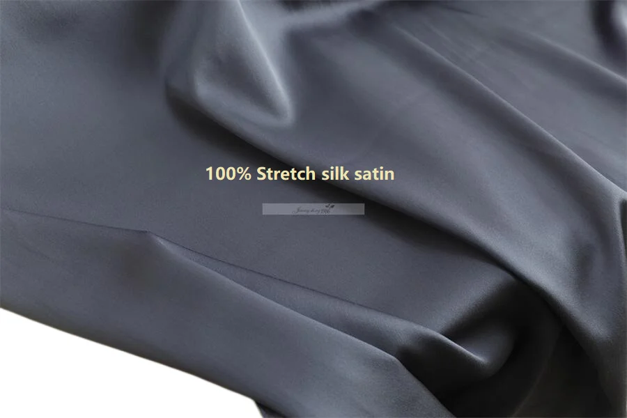 11.11 100% Silk anti-ultraviolet Silk segmented black dress fabrics dress cool and cold