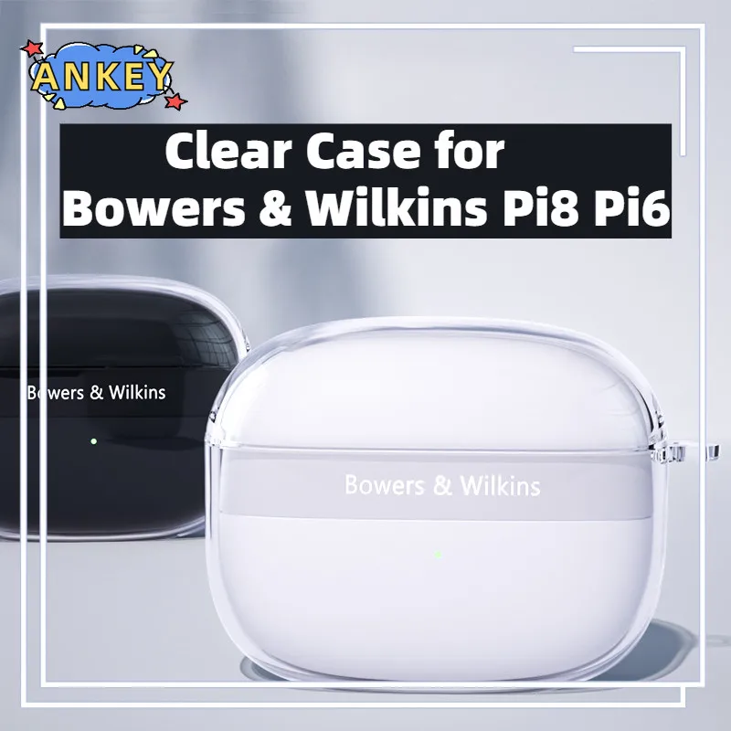 Clear Case for Bowers & Wilkins Pi8 Pi6 Protective Transparent B&W TPU Covers Bluetooth Earphone Shell Headphone Portable Shell