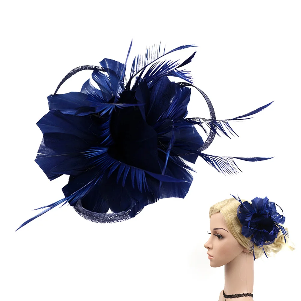 

Plume Flax Hair Side Clip One Size Elegant Durable For Wedding Prom Evening Party Bridal Bridesmaid Women Formal Festival