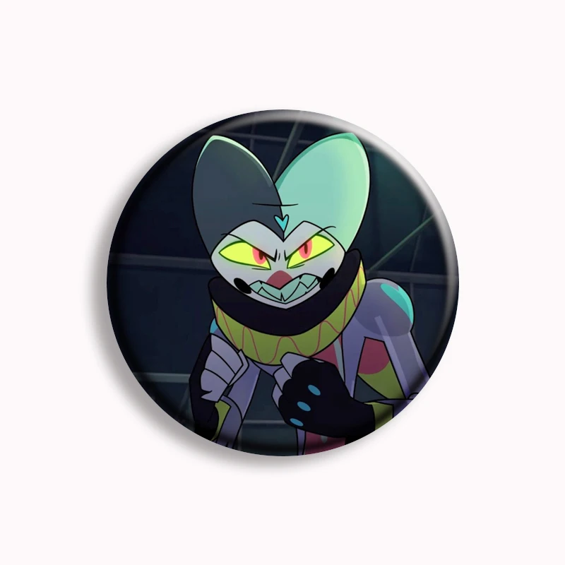 Helluva Boss Robo Fizz Loona Button Pin, Broche de arte engraçada, Criativo e fofo, Emblema engraçado, Decoração de saco e chapéu, Fans Gift, 58mm