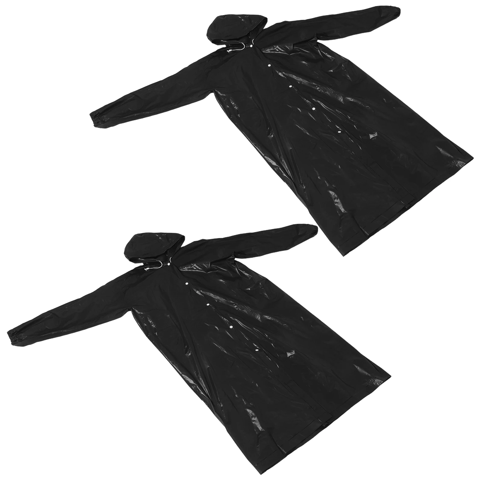 

2 pcs Adult EVA Long Travel Poncho Waterproof Men Hiking Rain Poncho Women Hiking Outdoor Eva Raincoat Camping