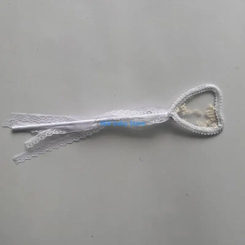 29EE Soft Lace Angel Wing for Kids Photography Adjustable for Baby Girls with Wand