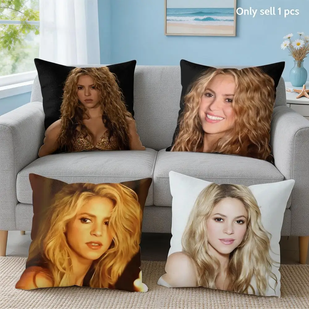 Popular Singer S-Shakira Cushion Cover Soft Short Plush Throw Pillow Cover Hidden Zipper Cutecore Sofa Bedroom Home Decor