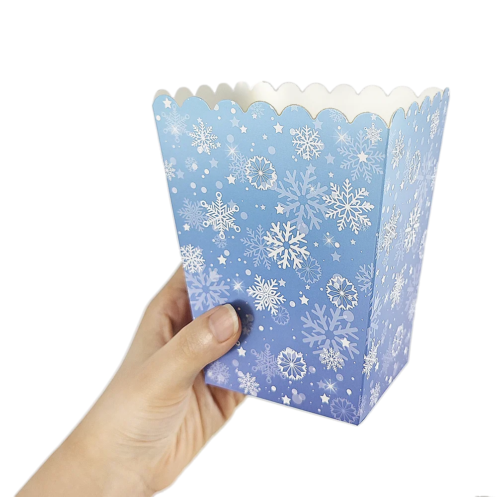 10-50pcs Snowflake Popcorn Box - огляд і ціна Kraft Paper Box