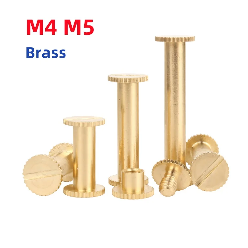 

M4 M5 Brass Binding Screws Nail Stud Rivets For Photo Album Leather Craft Studs Belt Wallet Fasteners