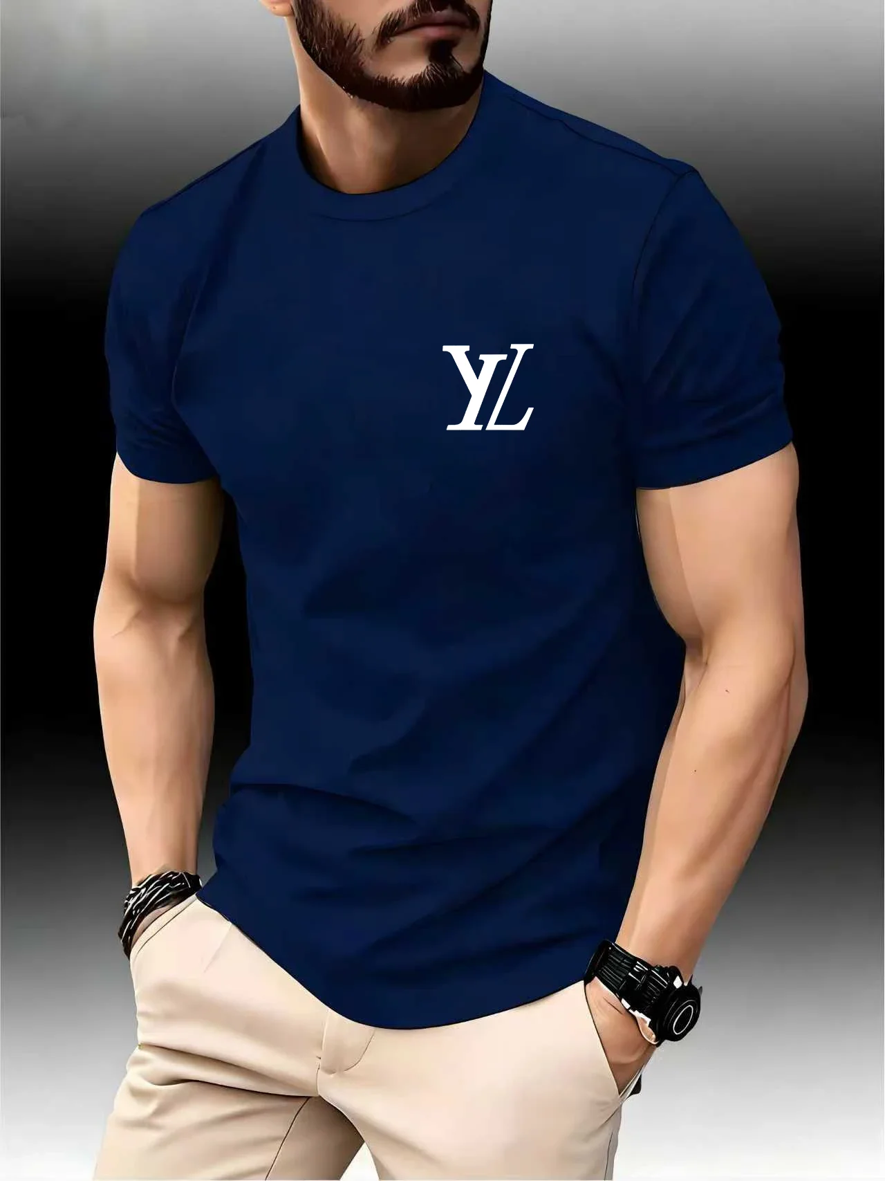 Fashionable quick-drying short-sleeved shirt, casual sports breathable outdoor short-sleeved shirt, basketball fitness shir