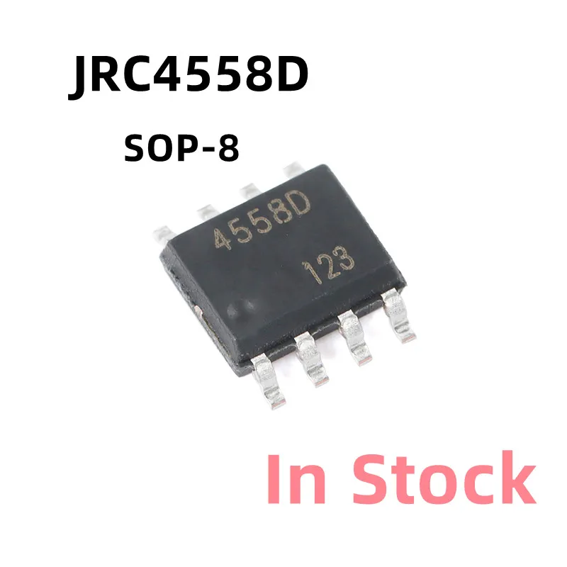 10PCS/LOT JRC4558D LM4558 4558D SOP-8  Operational amplifier In Stock