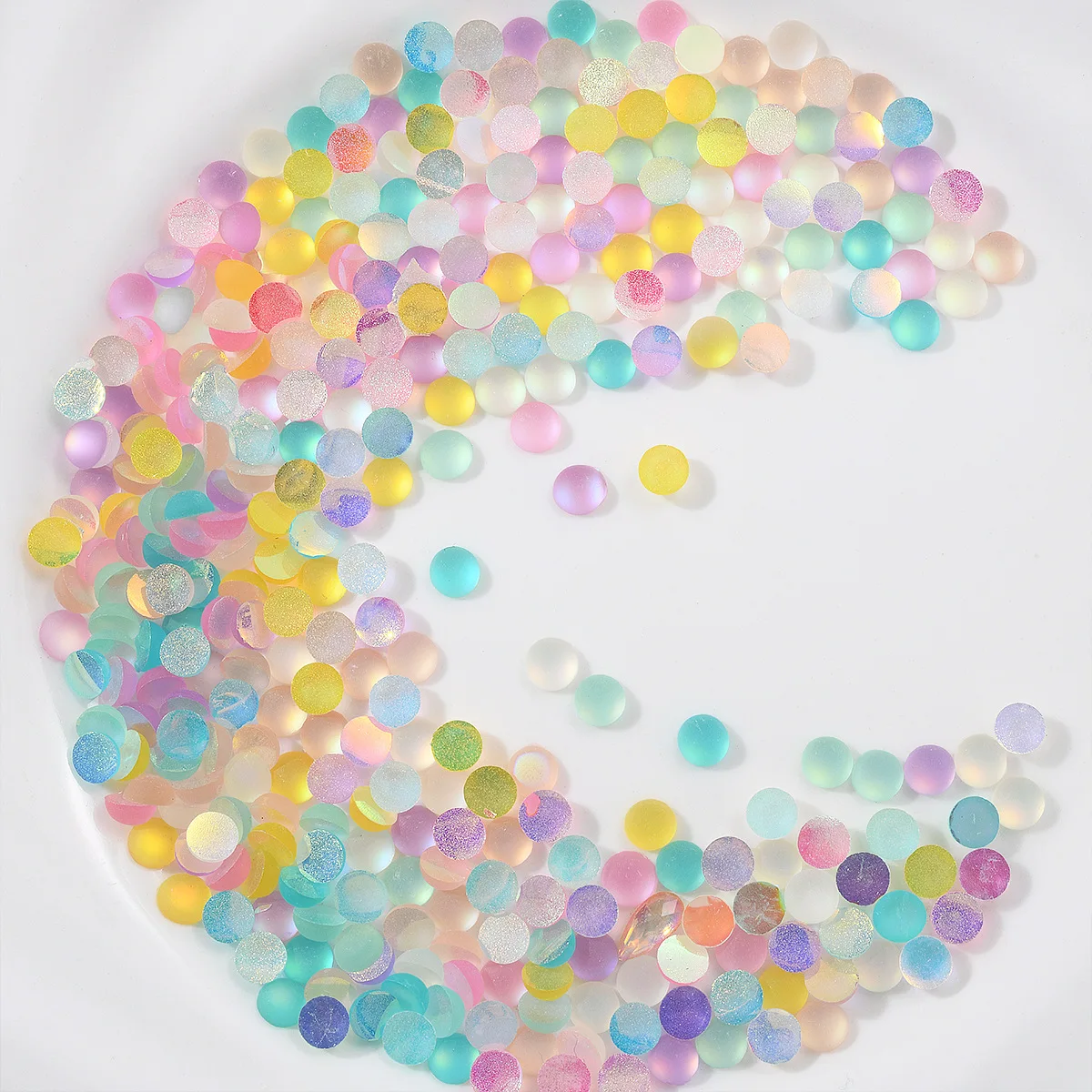 Holograficzna Aurora pół perła ozdoby do paznokci Mix matowe syrenka koraliki naklejki do paznokci DIY Press-on paznokcie dostarcza klejnoty do Manicure