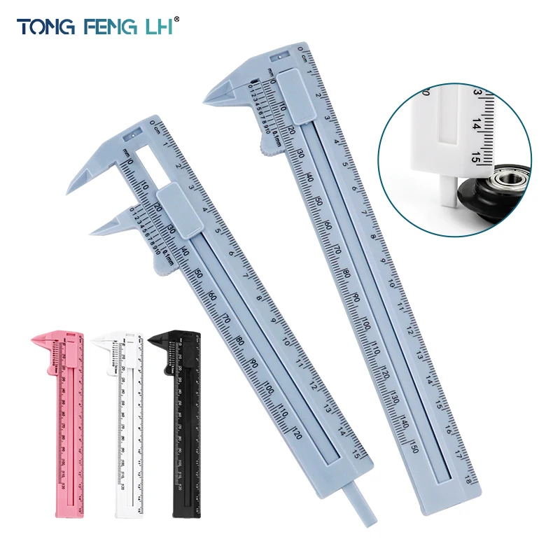 Student Mini Measuring Tool for Stationery Measuring Tape Simple Plastic Vernier Caliper  Dual Scale Vernier Caliper