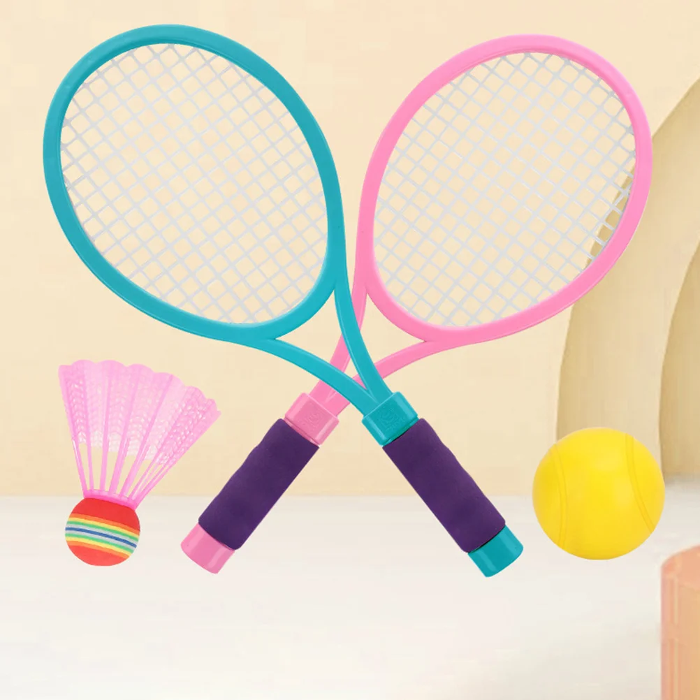 Raquete de badminton brinquedo raquetes profissionais crianças brinquedos atléticos grande tênis portátil para crianças brinquedos de plástico