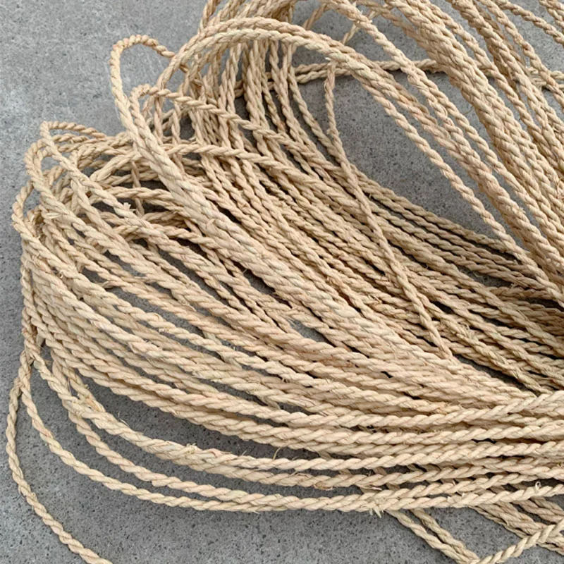 

40 Meters 2-3mm Diameter Natural Real Raffia Straw Rope Handmade Weaving Grass Braid Craft Home Furniture Decorative Material