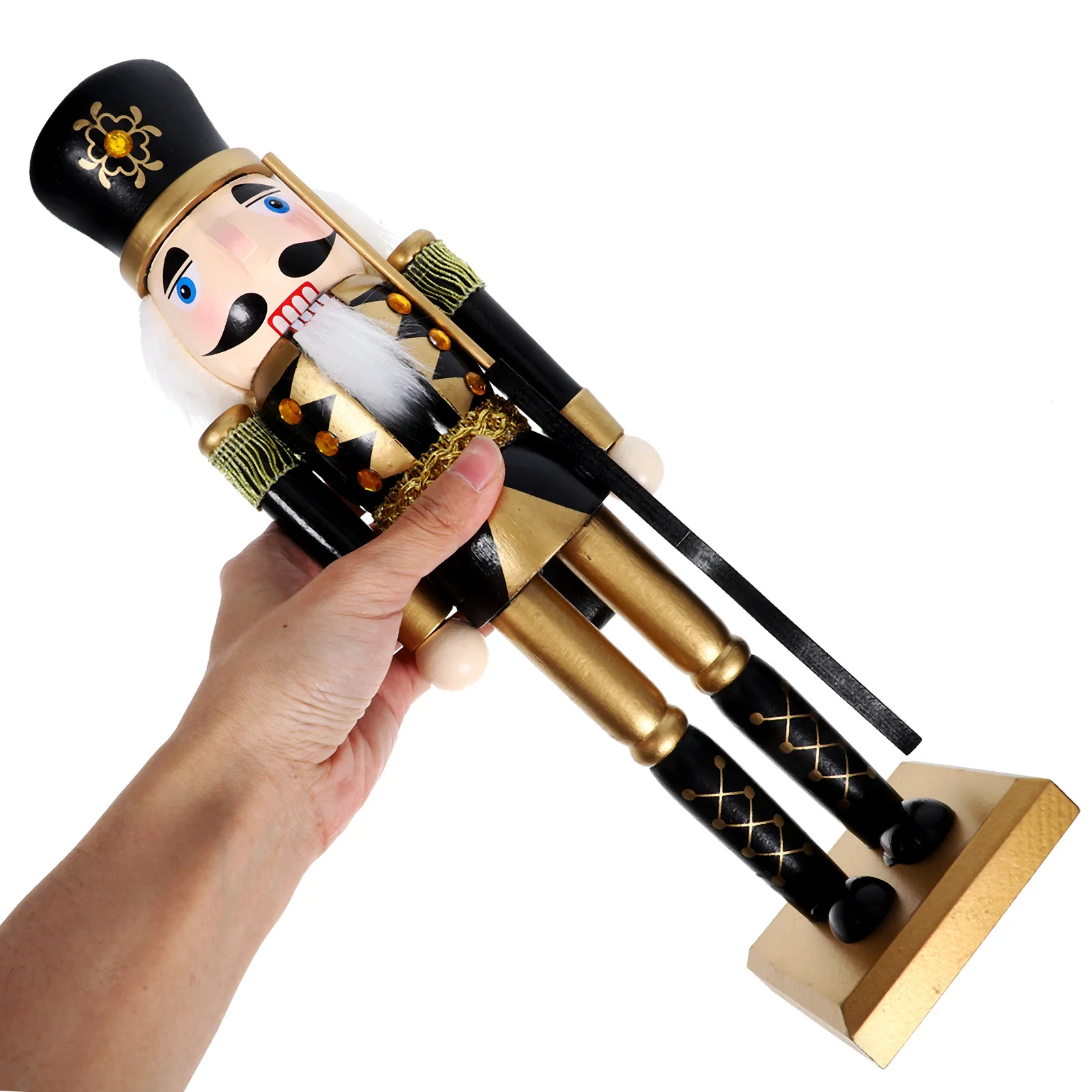 

Wooden Nutcracker Christmas Decoration Small Tabletop Figure for Xmas Window Sill Festive Display Unique Holiday Centerpiece