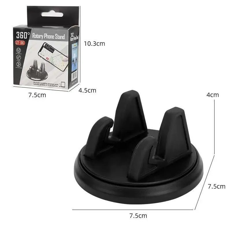 Car Phone Holder Strong Adhesion 360 Degree Rotatable Stand for Dashboard Desktop Center Console Use