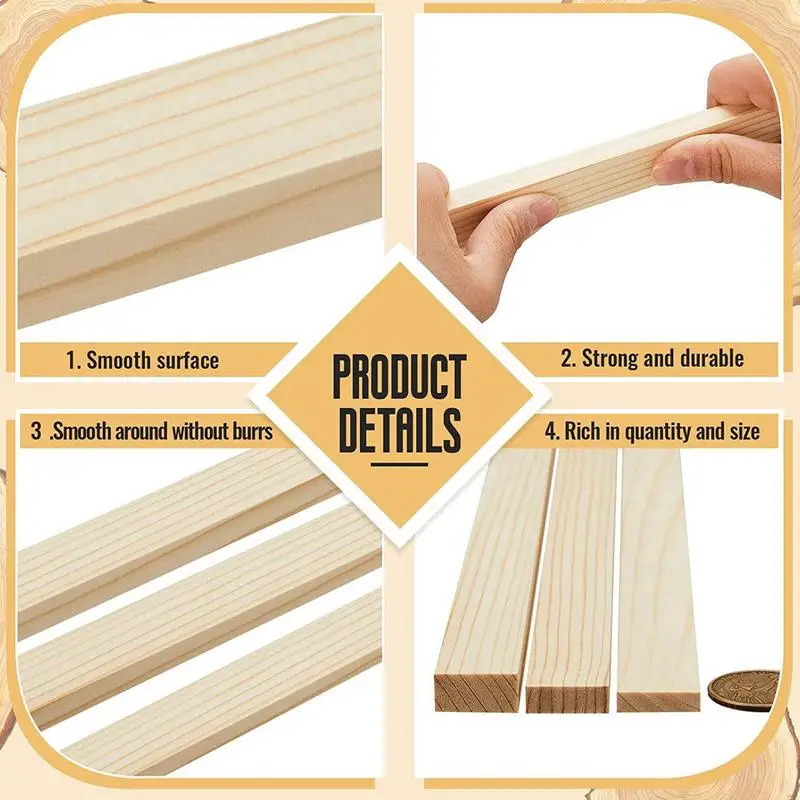 Pottery Rolling Stick Guide Thick Non Stick Baking Ruler Rolling Pin Wood Rolling Pin Guides Measuring Dough Strips Guides Pastr