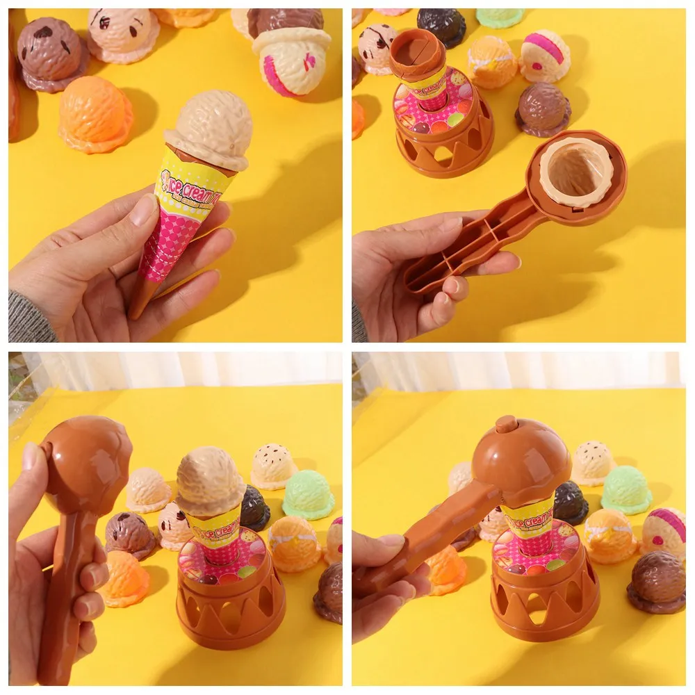 ألعاب الحلوى الآيس كريم موازنة مونتيسوري محاكاة الآيس كريم المطبخ التعلم الحسي اللون الآيس كريم موازنة التوازن