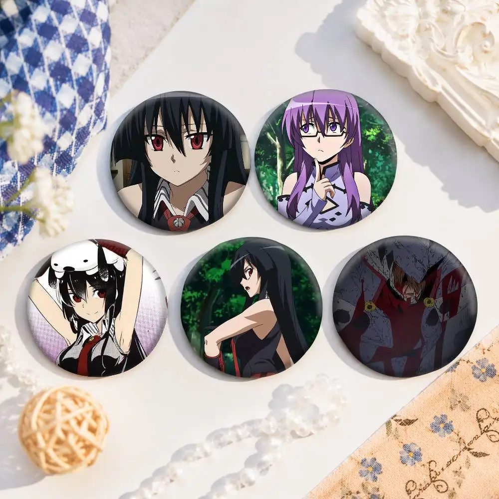 A-Akame Ga KILL Anime Round Badges, Brooches, Clothing Accessories, Birthday Gifts, Anime Conventions