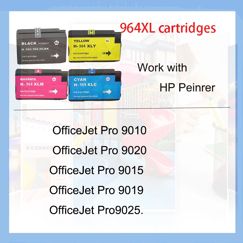 Imagem -03 - Cartucho de Tinta Compatível para Impressora hp Officejet Pro 964xl 9010 9012 9013 9014 9015 9016 9018 9019 9020 9025