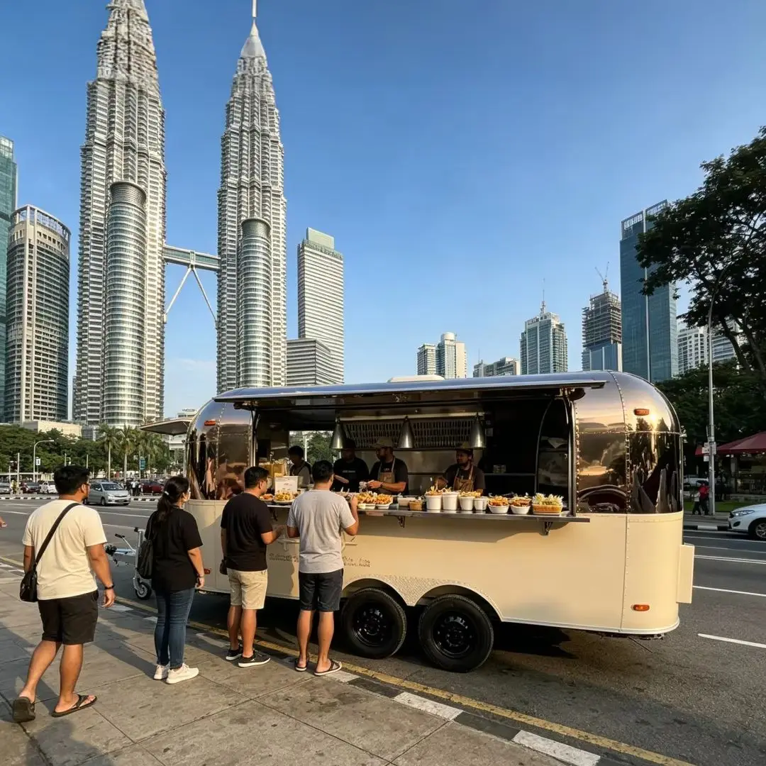 Customizable Food Concession Trailer 2-Axle Mobile Food Truck for Restaurant Pop-up & Street Retail Business