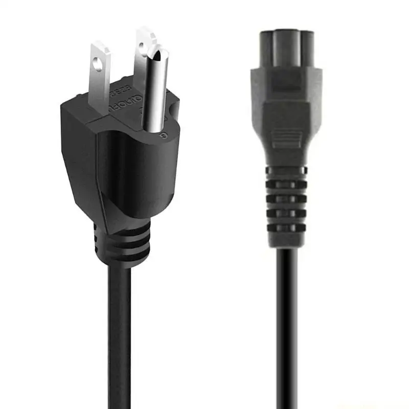 F62C Power Cable Cord with 3Pin Prong Cloverleaf Connectior for Laptop Notebook