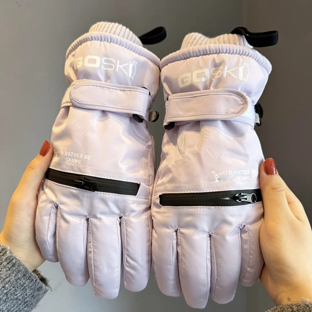 

Protective Gears Full Finger Skiing Gloves Thick Waterproof Snow Gloves Windproof Winter Warm Gloves Snowmobile