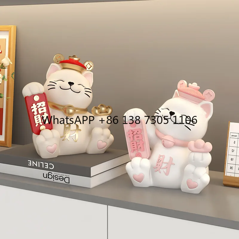 

Fortune cat ornament Lucky cat piggy bank can only go in and out of the checkout page Store decoration Opening gift