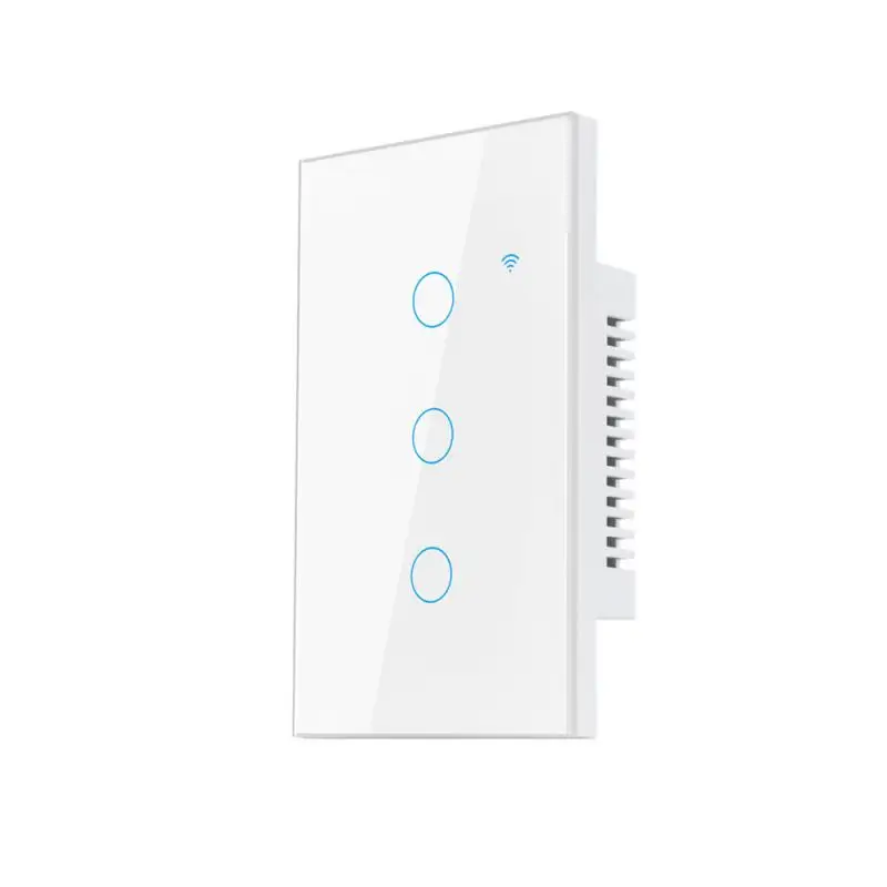 TUYA WiFi لوحة التبديل الذكية صفر لوحة النار 120 نوع الولايات المتحدة القياسية الأبيض 4 عصابة يعمل مع مساعد جوجل أمازون اليكسا