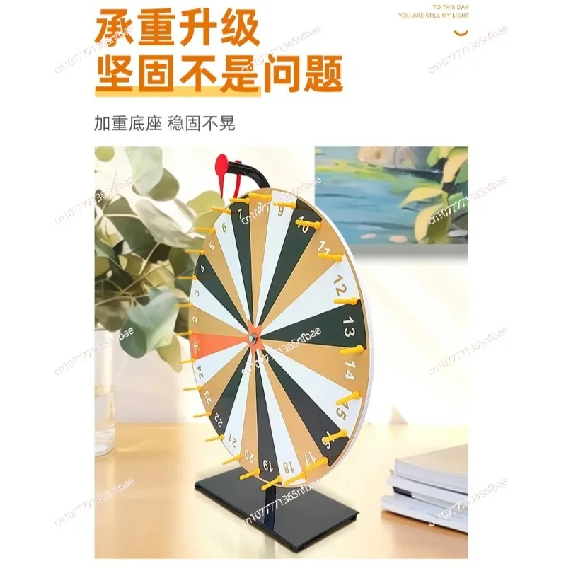 Prize Wheel Spinner - Lucky Draw Turntable for Games & Teaching, Creative Desktop Roulette for Events & Activities