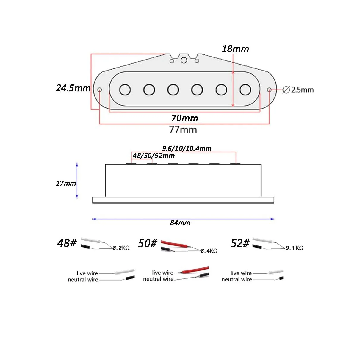 3pcs Alnico V Guitar Pickup Single Coil Humbucker Pickups Neck Middle Bridge Set For ST Electric Guitar Parts Accessories