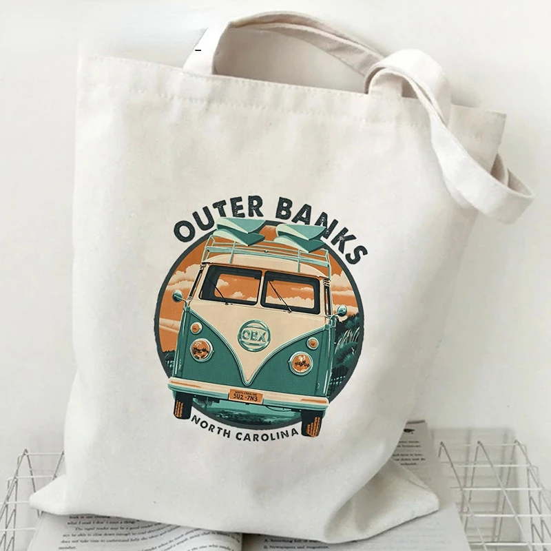 

Outer Banks TV Tote Bags for Women Summer Shopping Bag Casual Resuable Eco Shopper Bag Pogue Life Bolsa Feminina