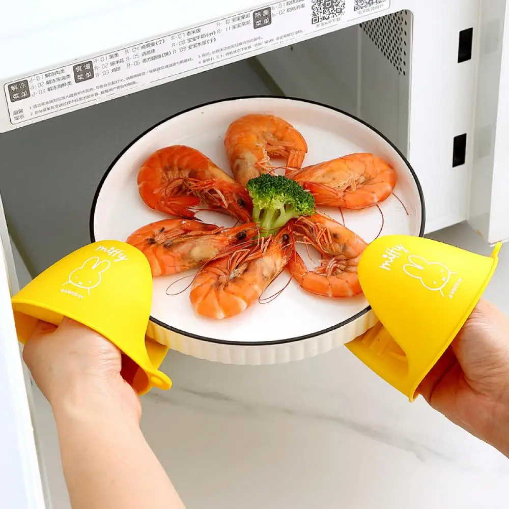 ميفي المطبخ مكافحة الحرارة اليد كليب أنيمي لطيف الكرتون بسيط المضادة للانزلاق سميكة ارتفاع درجة الحرارة مقاومة Kawaii قفازات الخبز هدية #5