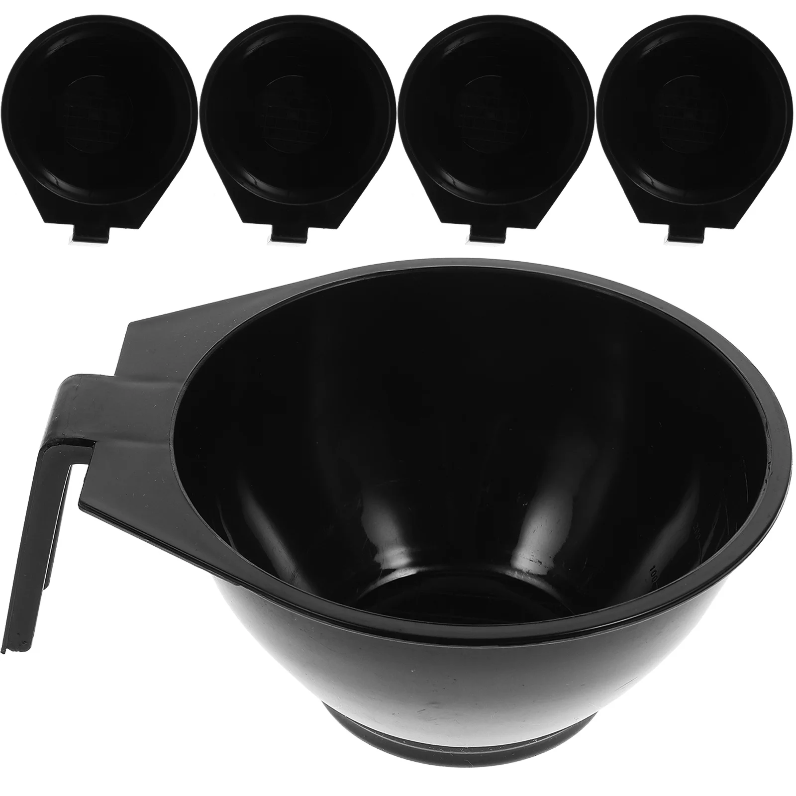 5 قطع من أوعية صبغ الشعر الاحترافية لأدوات تصفيف الشعر في صالونات التجميل وخفيفة الوزن وقابلة للتكديس لتلوين الشعر #3