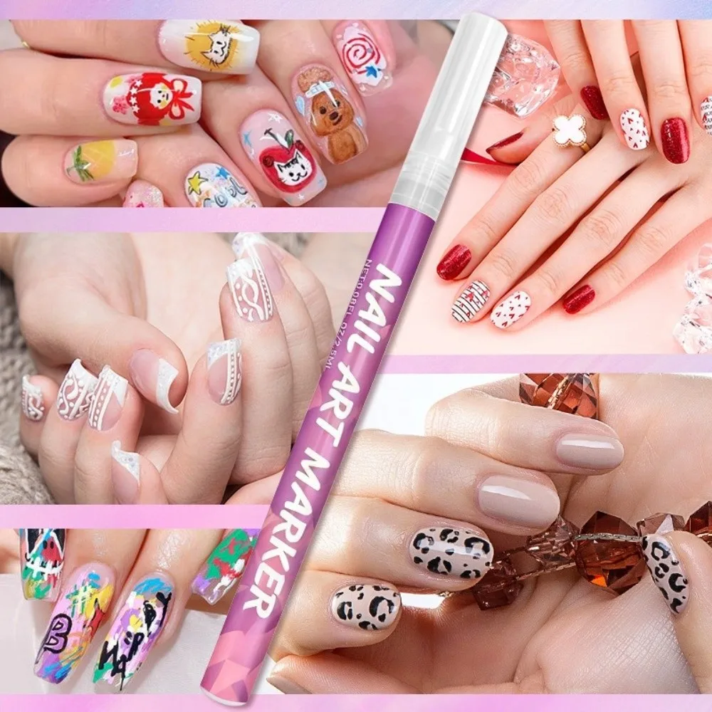 

Набор из 12 цветных маркеров для нейл-арта, водостойкие, 0,5 мм, для рисования на ногтях, акриловые, быстросохнущие, для DIY дизайна ногтей