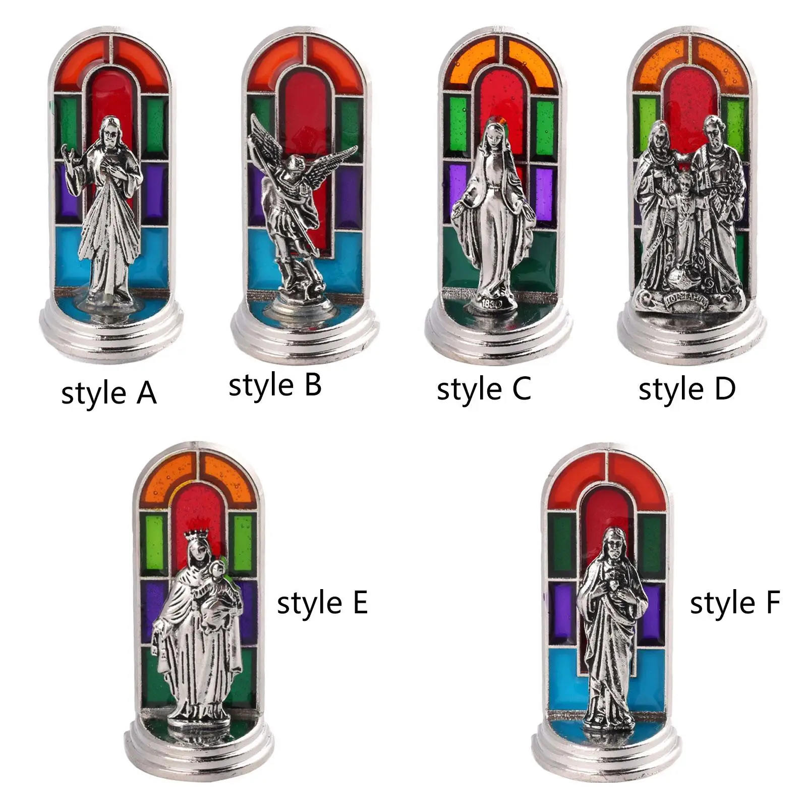 Christian Home Display Figurine Interior Decoration Table Ornament Religious Holy Family Metal Decor for Home Ornament Gift