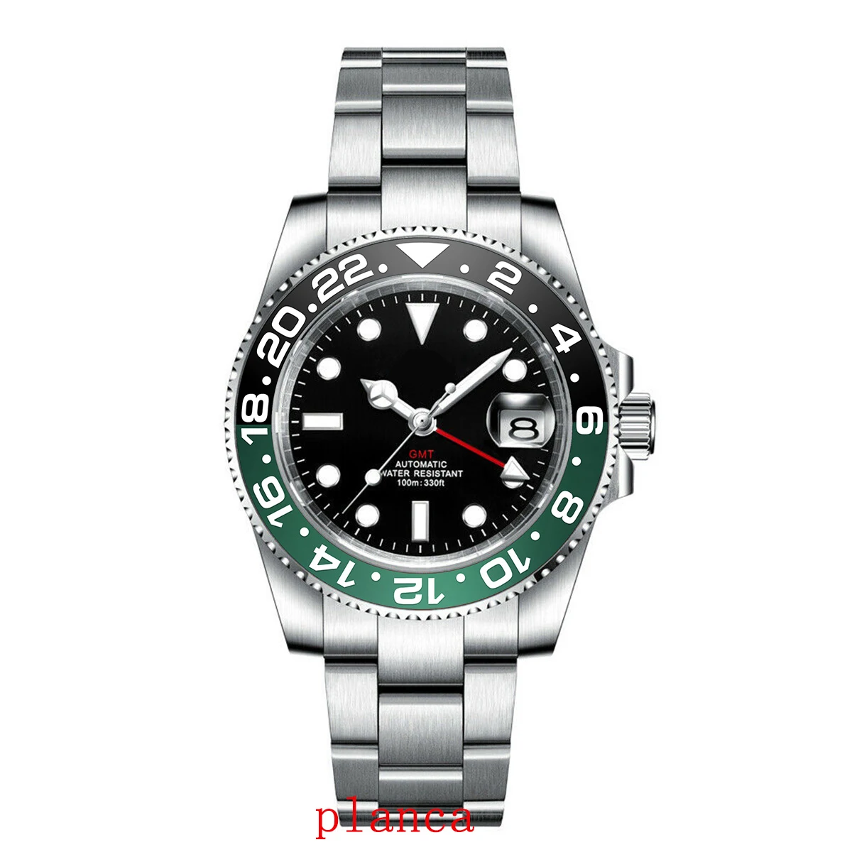 Orologio meccanico automatico luminoso da uomo da 40 mm con movimento NH34 in vetro zaffiro