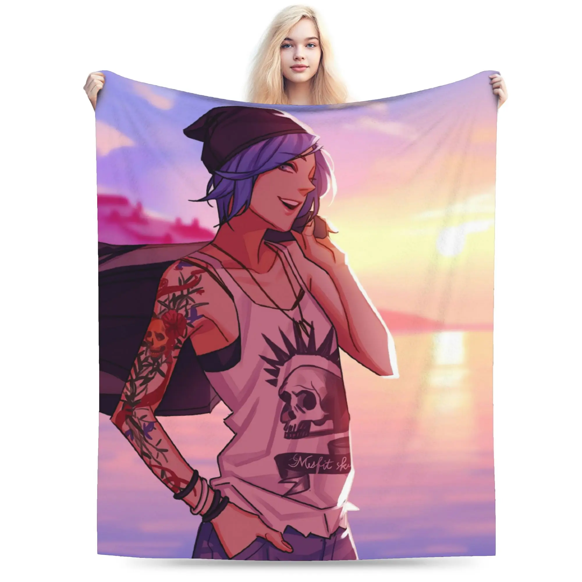 

Warm Soft Blanket Children Airplane Travel Life is Strange Throw Blanket Flannel Bedspread For Home Decor Print Sofa Bed Cover
