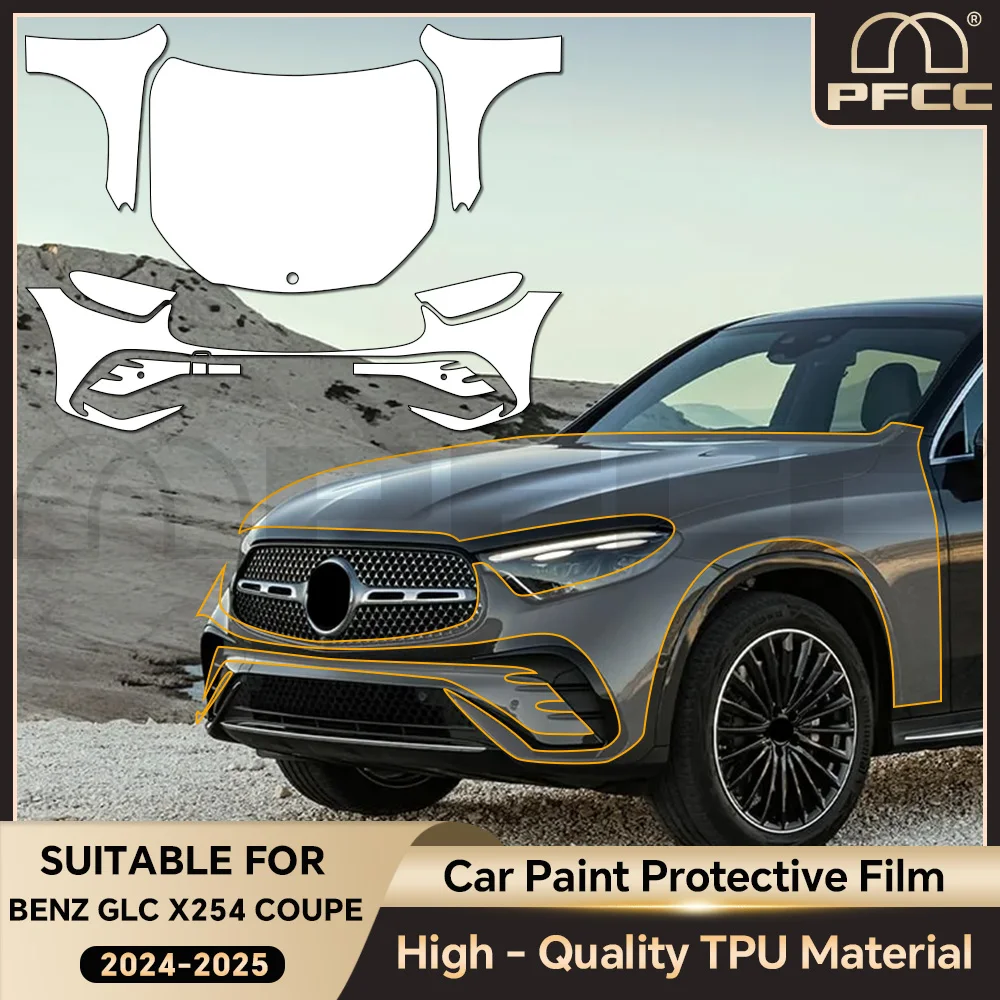 

For Mercedes Benz GLC X254 Luxury X254 Base 2023 2024 TPU Paint Protection Film Pre-cut Clear PPF Car Body Anti-scratch Cover
