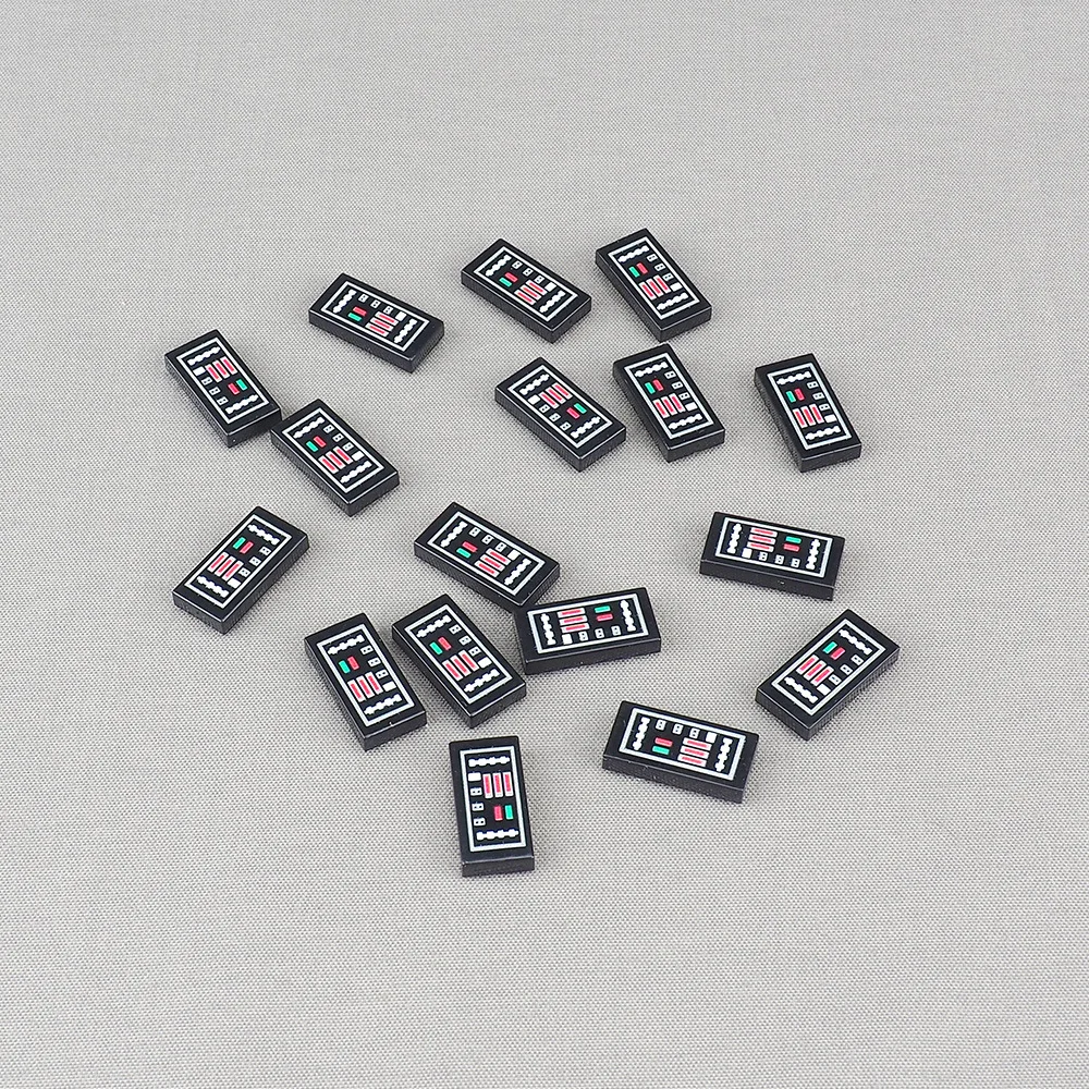 MOC 10PCS  Classical 3069pb Car Machine Instrument Board Bricks 3069 Printed Control Button Panel Pattern Building Block DIY Toy