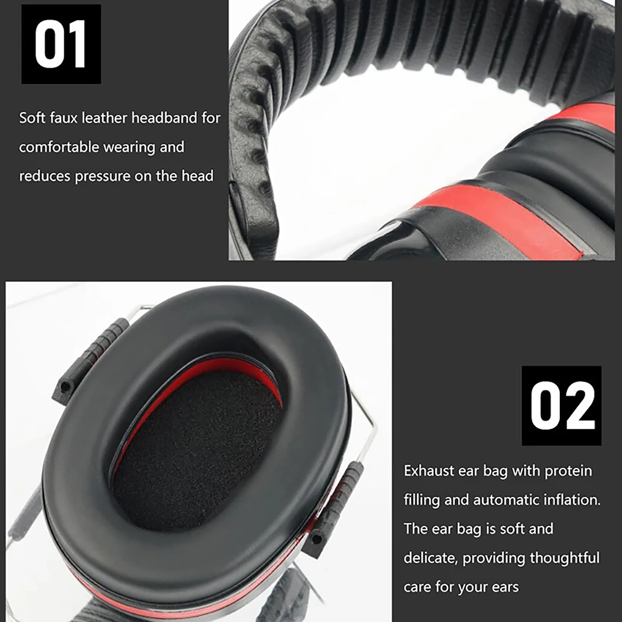 Foldable Anti-Noise Head Earmuffs Ear Protector SNR-35dB For Kids Adults Study Sleeping Work Shooting Hearing Safe Protection