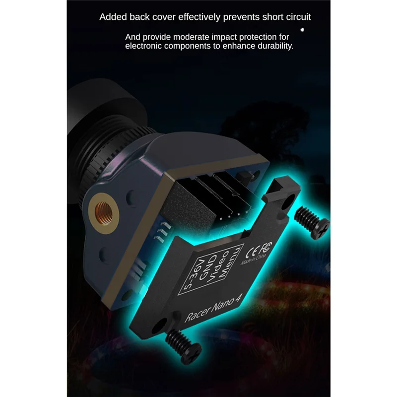 JABS-For Runcam Racer Nano 4 FPV كاميرا 1200TVL إضاءة مقاومة للماء وضع المسار كاميرا بدون طيار لسباق الطائرة بدون طيار كوادكوبتر #1