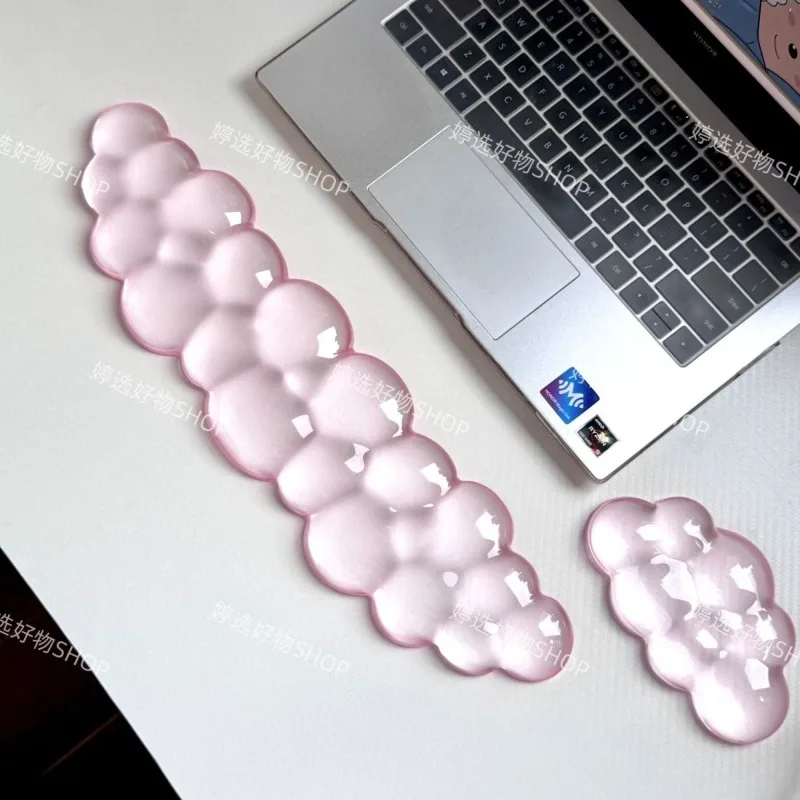 Office cute fresh crystal soft transparent wrist pad