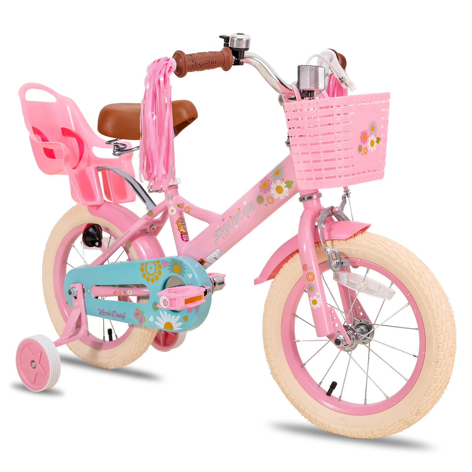 JOYSTAR Kids Bike for Girls Boys Ages 2-12 Years, 12 14 16 Inch Kids Bicycle with Training Wheels Girls Bike with Doll Bike Seat