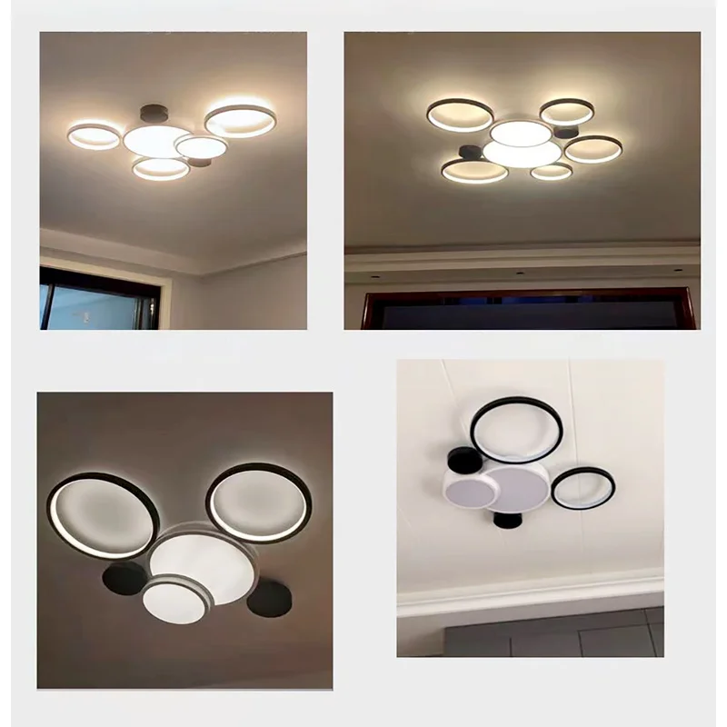 Modern Personality Ceiling Chandlier Living Room LED Remote Control Ceiling Lamp Dimming Bedroom Hall Restaurant Hotel Lights