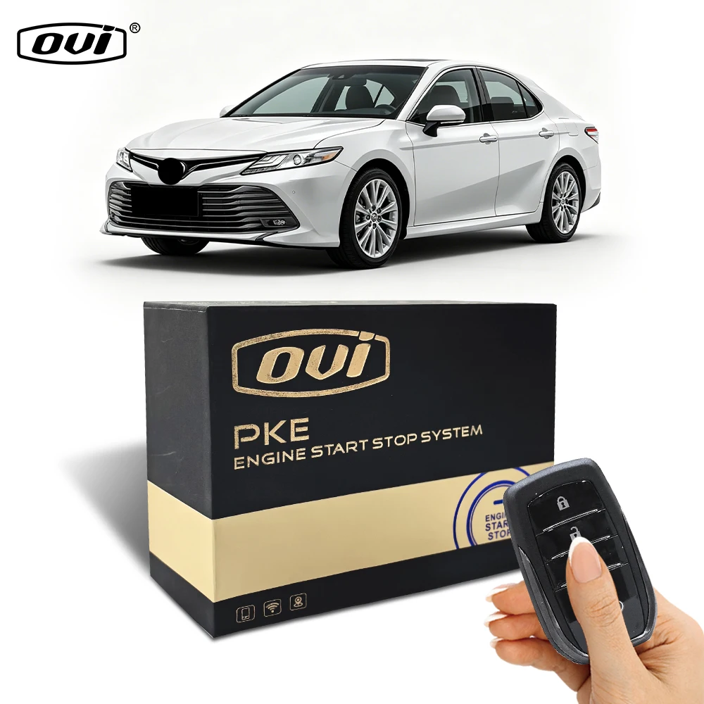 OVI CAN BUS Smart Car Alarm System PKE Push Start Button Remote Engine Start Anti-Hijacking For Toyota Hilux Plug And Play